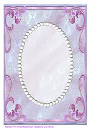 Mauve Ornate and Pearls Card Front