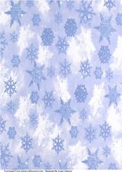 Blue and White Snowflake Paper