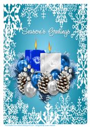 A4 Blue and Silver Candle Arrangement