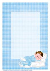 A4 Congratulations on the Birth of Your Baby Boy Insert