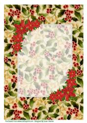 A4 Holly and Mistletoe Card Front