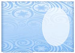 Blue Snowflakes and Swirls Insert