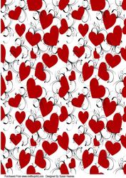 Love Hearts and Swirls Paper