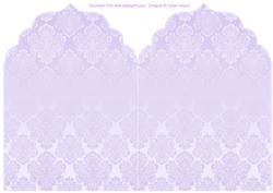 Lilac Damask Elegant Top Card Base