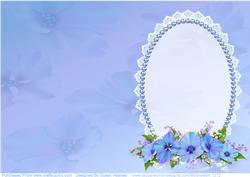 Blue Floral Spray Insert