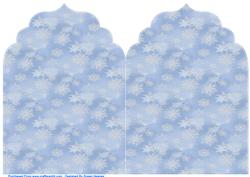 Blue and White Snowflake Elegant Top Card Base