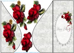 Beautiful Drama Roses Teardrop Card 4