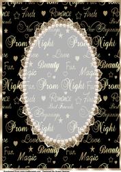 Black and Gold Prom Night Card Front