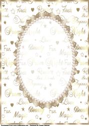 White and Gold Prom Night Card Front