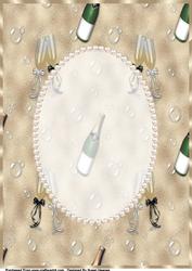 Celebration Champagne and Pearl Card Front