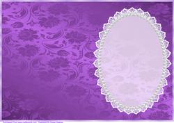 Jazzy Purple Floral, Lace and Pearl Insert