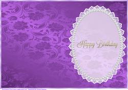 Jazzy Purple Floral, Lace and Pearl Insert 2