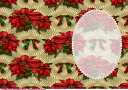 Beautiful Poinsettias and Ribbon Insert