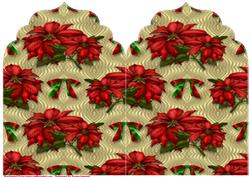 Beautiful Poinsettias and Ribbon Elegant Top Card Base