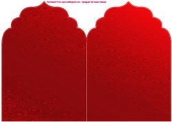 Red Snowflakes and Swirls Elegant Top Card Base