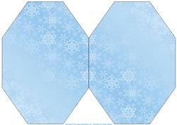 Blue Snowflake Octagon Card Base