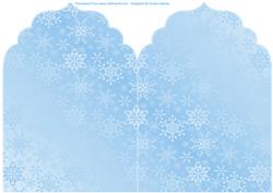 Blue Snowflake Elegant Top Card Base
