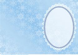 Blue Snowflake, Lace and Pearl Insert