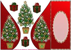 Oh Beautiful Christmas Tree Teardrop Card