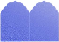 Blue Snowflake and Swirls Elegant Top Card Base