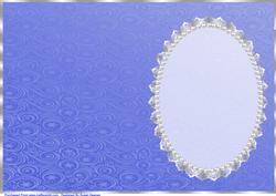 Blue Snowflake, Swirls, Silver Lace and Pearl Insert