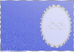 Blue Snowflake, Swirls, Silver Lace and Pearl Insert 2