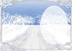 Snowy Winter Wonderland Insert, with Silver Frame