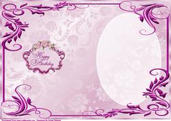 Elegant Floral Birthday Insert