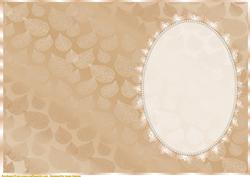 Cafe Au Lait Leaf Insert, with Lace and Pearls