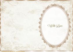 Cream Vintage Heart and Roses Insert 2