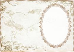 Vintage Heart & Roses Insert, with Lace & Pearls