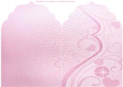 Pink Hearts and Swirls Elegant Top Card Base