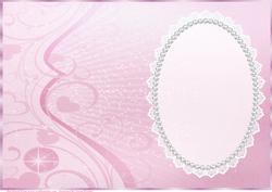 Pink Hearts and Swirls Insert, with Lace & Pearls