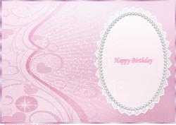 Pink Hearts and Swirls Insert, with Lace & Pearls 2