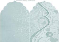 Green Hearts and Swirls Elegant Top Card Base
