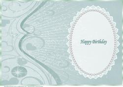 Green Hearts and Swirls Insert, with Lace & Pearls 2