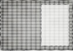 Charcoal Grey Plaid Insert, with Border