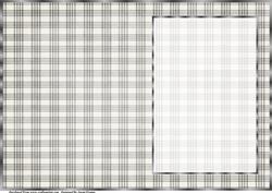 Cream and Grey Plaid Insert, with Border