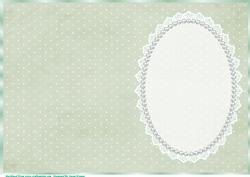 Easter Green & White Spotty Insert, with Lace & Pearls