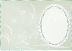 Easter Green Floral Insert, with Lace and Pearls 2