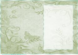 Easter Green Floral, Butterfly Insert, with Borders