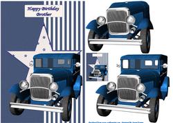 Blue Vintage Truck 4