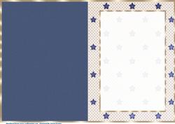 Dark Blue and Cream Stars Insert, with Borders