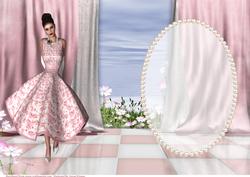 Beauty Dressed in Pink Floral Insert