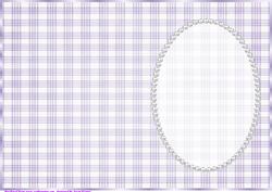 Purple and White Plaid Insert, with Pearls