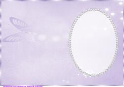 Purple Butterfly, Floral Insert, with Pearls