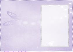 Purple Butterfly, Floral Insert, with Pearls 2