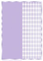 A4 Light Purple Plain and Plaid Card Front