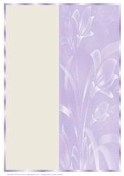 A4 Cream and Purple Floral Card Front
