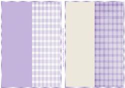 A5 Cream and Purple Plaid Card Fronts
